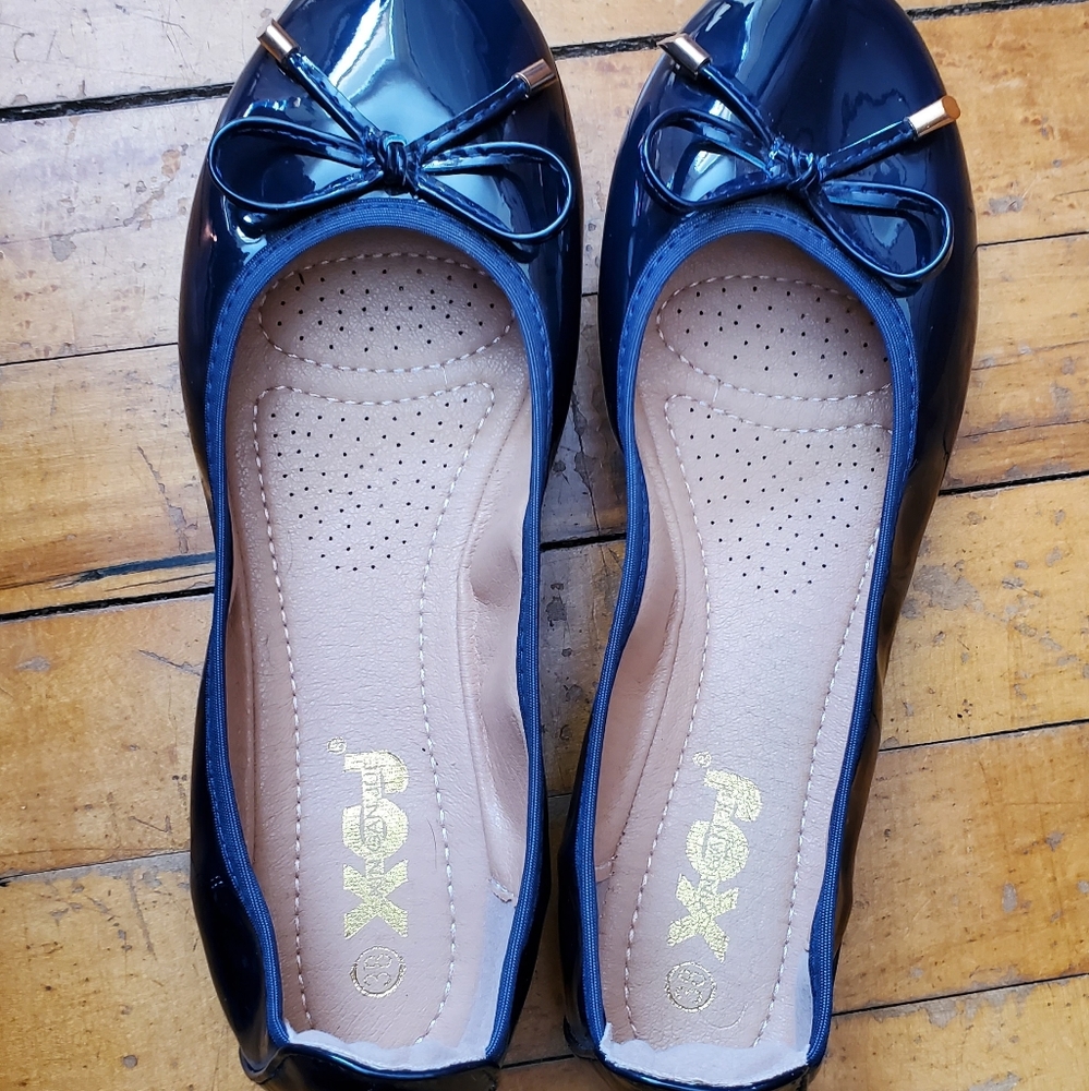Women's Blue Flat Dress Shoes